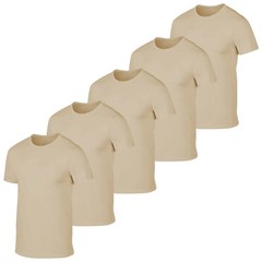 Gildan (5-pack) Bulk Solid Ultra Cotton Short Sleeve Blank Tee T-Shirt SAND