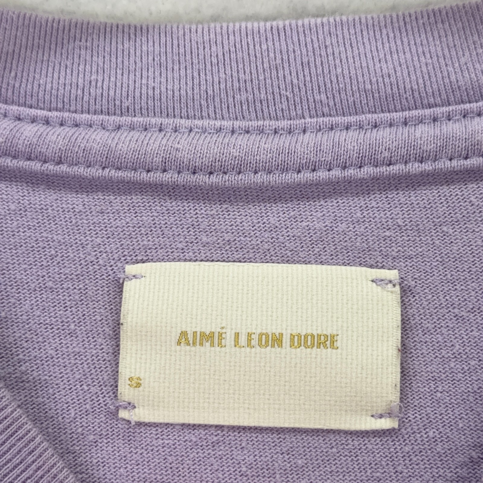 Aime Leon Dore Mens S Purple Floral Crest Pocket T-Shirt Graphic Tee Cotton Luxe gallery