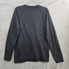 FAHERTY Cloud Cotton Men Medium Charcoal Gray Long Sleeve Henley Shirt