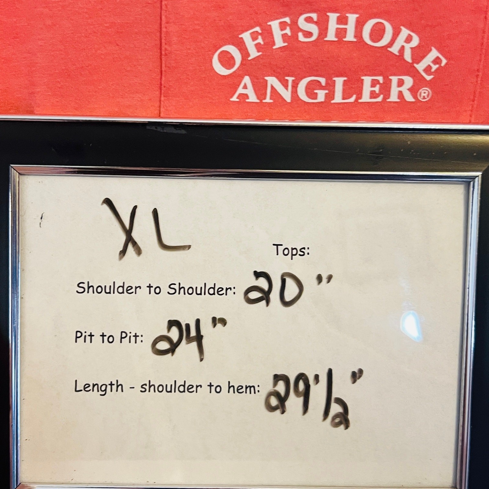 Offshore Angler Graphic T Shirt Size XL Front Pocket Pink Saltwater Fishing gallery