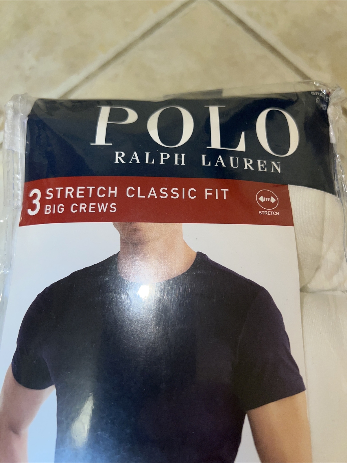 Ralph Lauren Big & Tall White 1XB Crew Stretch Classic Fit T-Shirt 3 Pack NWT gallery