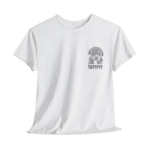 Personalised Pet T-Shirt, Custom Pet T-shirt, Customised pet sketch t-shirt