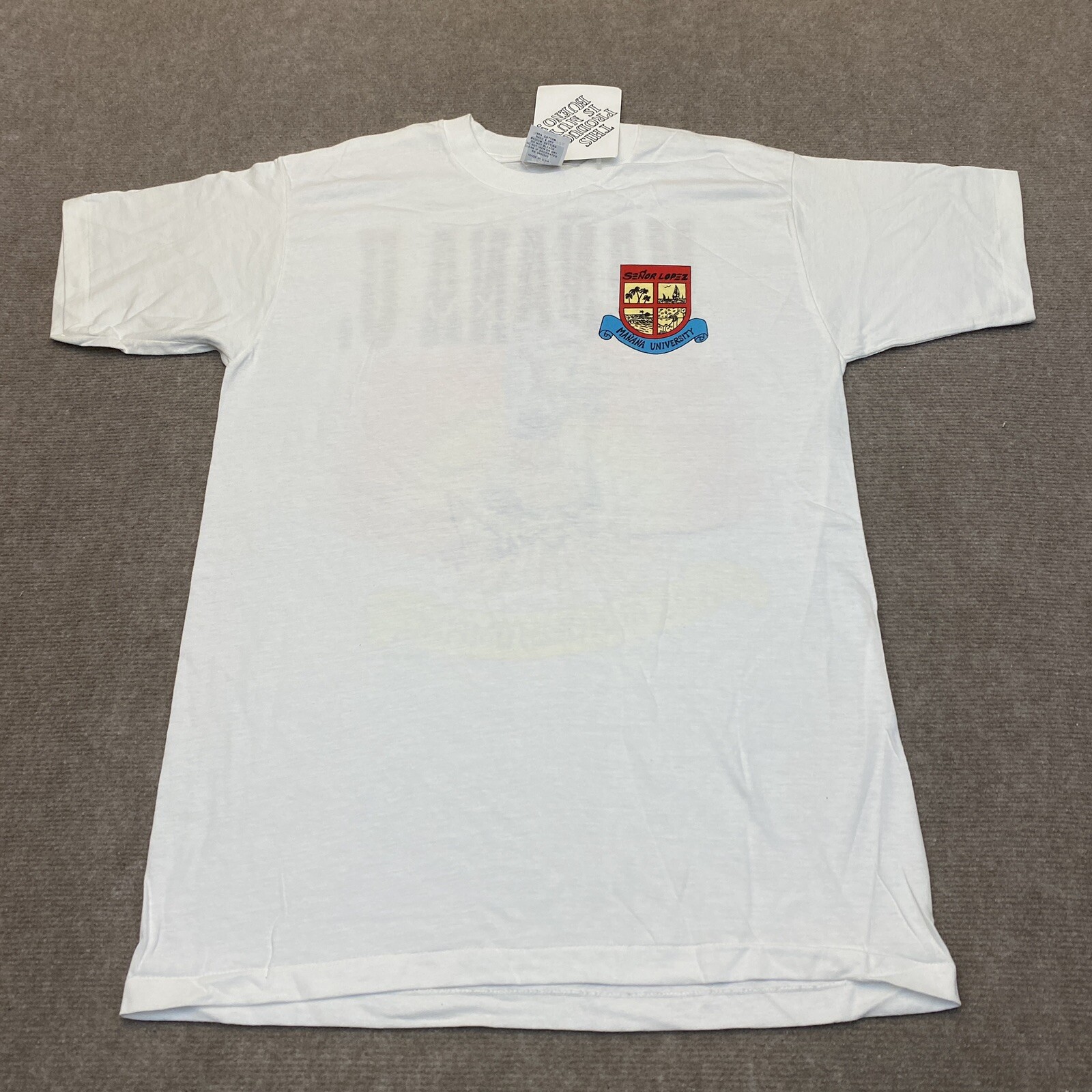 vtg Art Shirt Senor Lopez Shirt Mens Large Single Stich Travel USA Deadstock gallery
