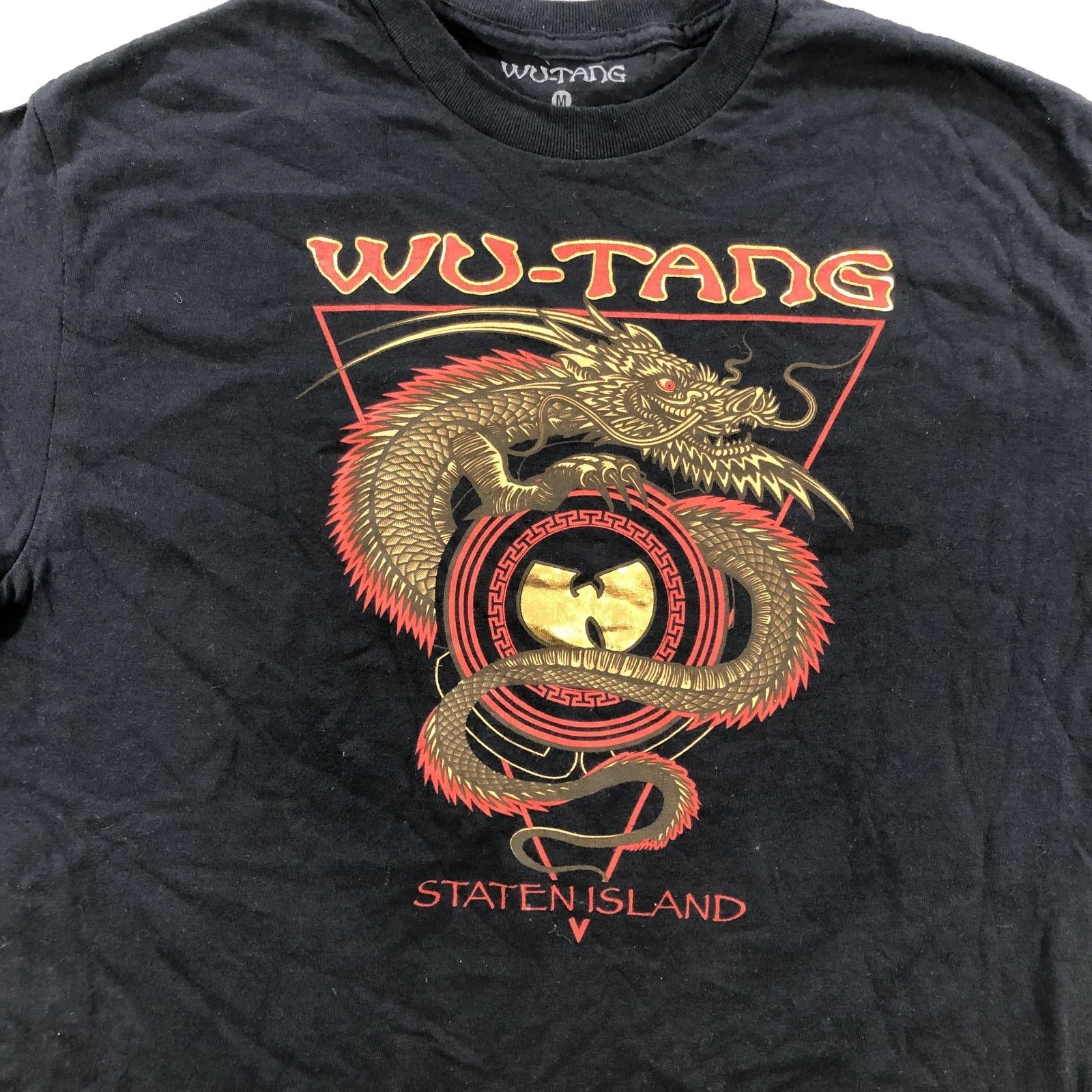 Wu-Tang Shirt Mens Medium Black Dragon Staten Island Graphic Hip Hop Tee gallery