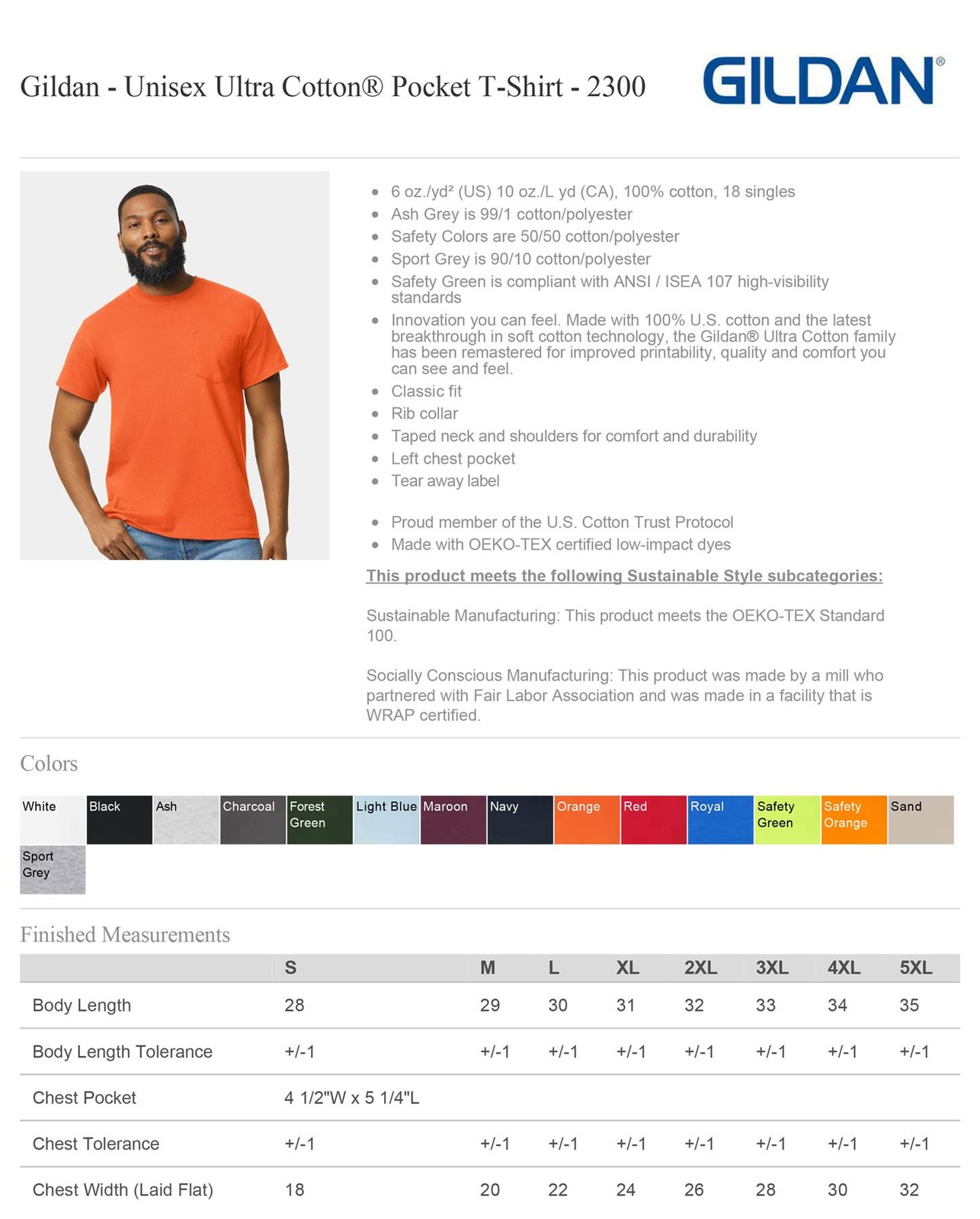 Gilda Mens Short Sleeve Cotton Crew Neck Stylish T-Shirt With Pocket 2300 gallery