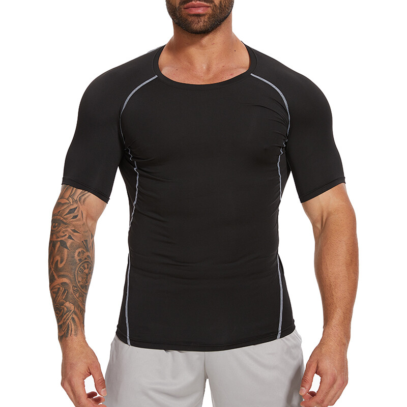 Mens Compression Shirt Athletic Fitness Breathable Tank Tops Camisa de hombre US