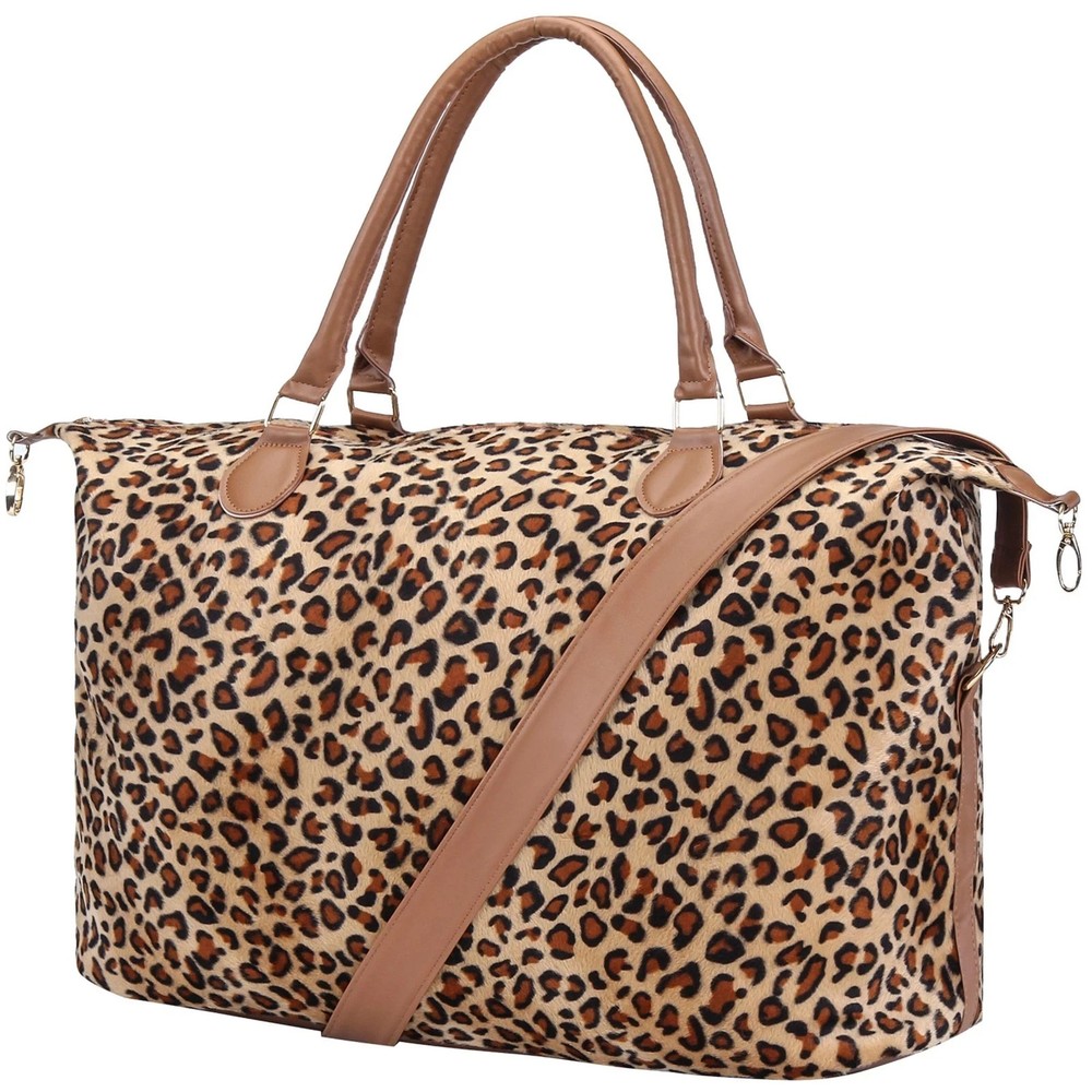 Leopard Weekender Bag Travel Duffle Bag For Women Large Cheetah Tote Shoulder…