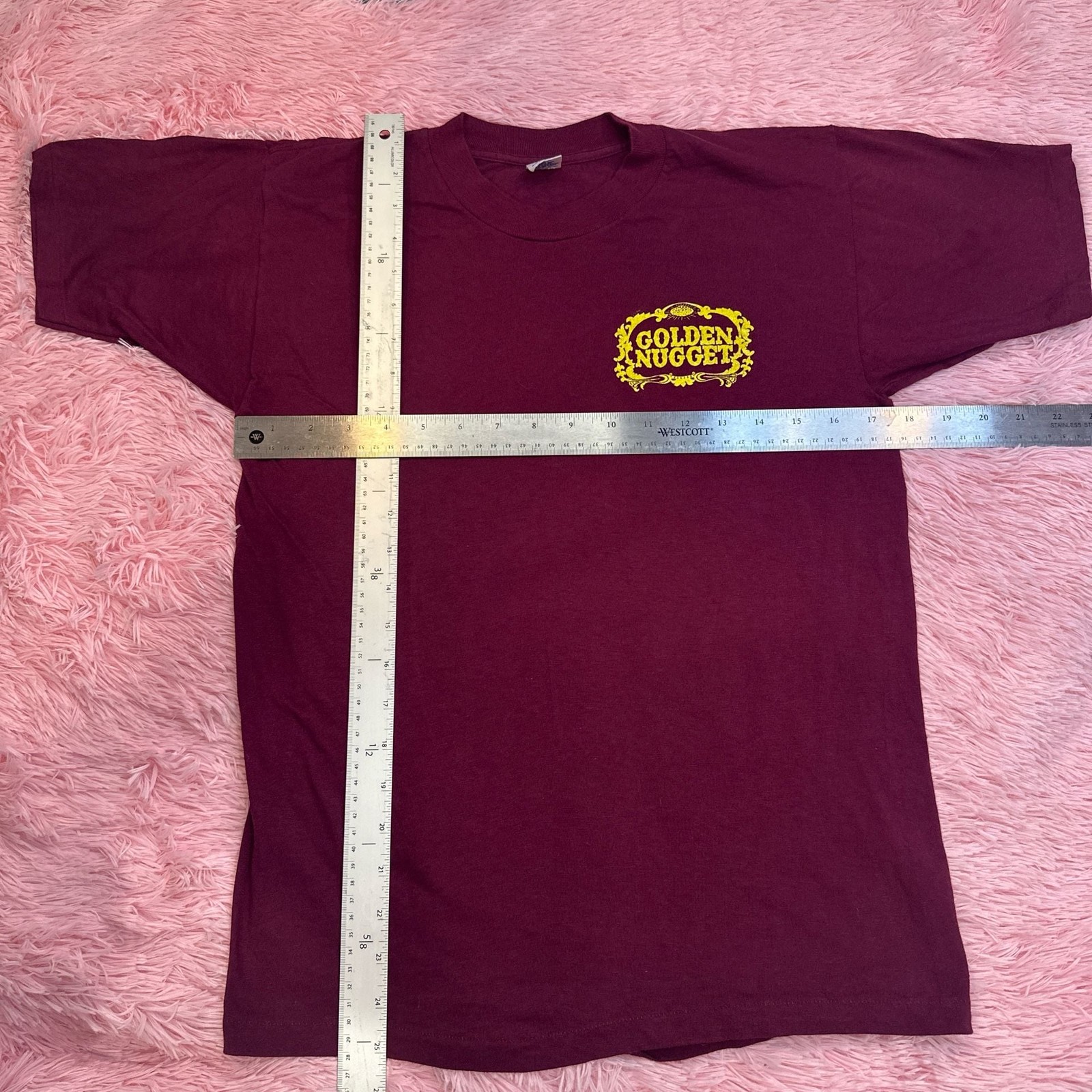 Vintage Artex Golden Nugget Casino T-Shirt Maroon Size M gallery