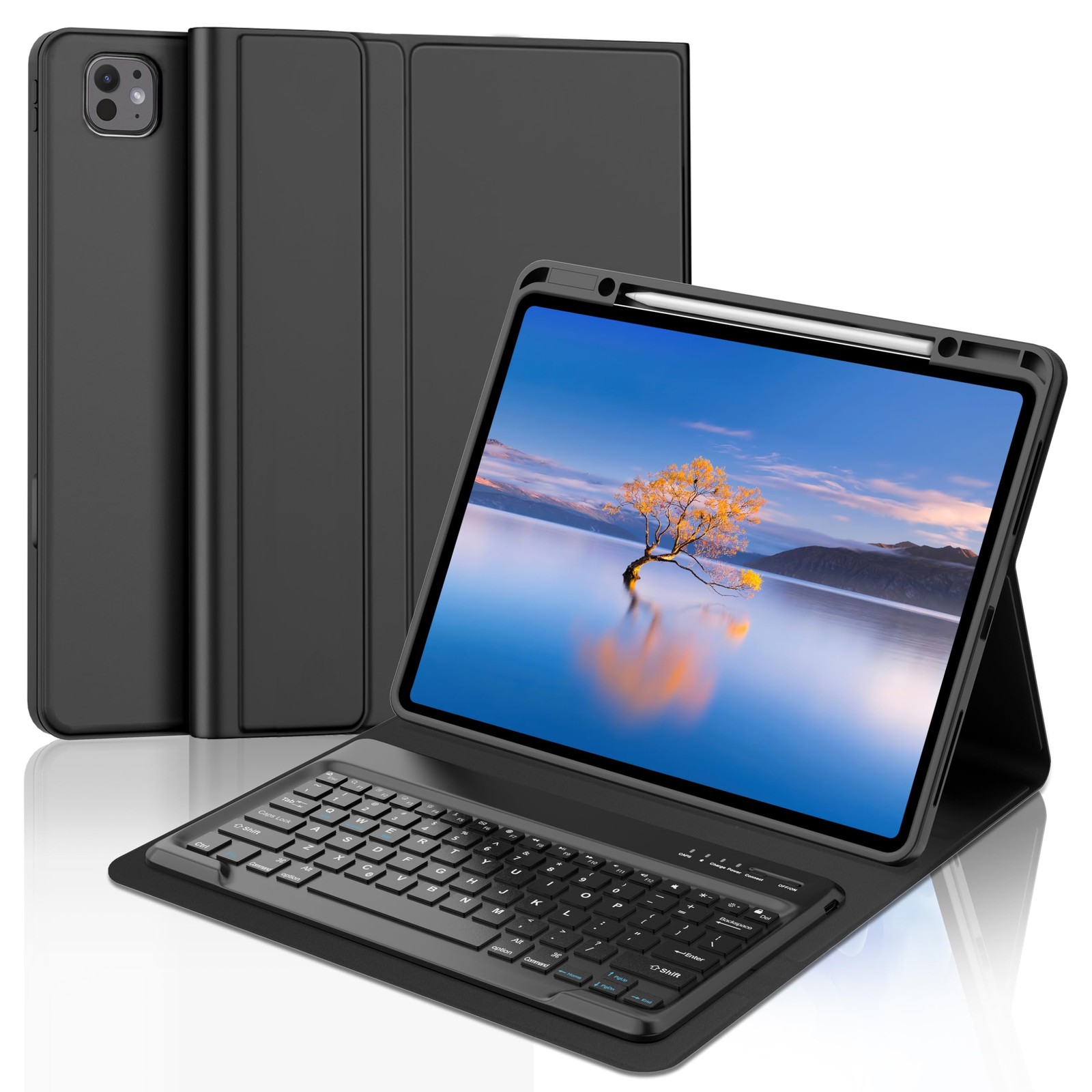iPad Pro 13 inch Case with Keyboard (M4) 2024, Magnetic Detachable Wireless B…