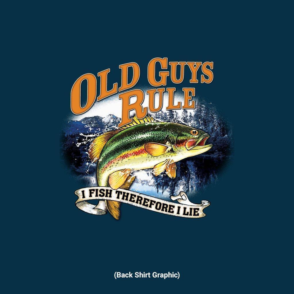 New Old Guys Rule "I Fish Therefore I Lie" Men's T-Shirt, Choose Size gallery