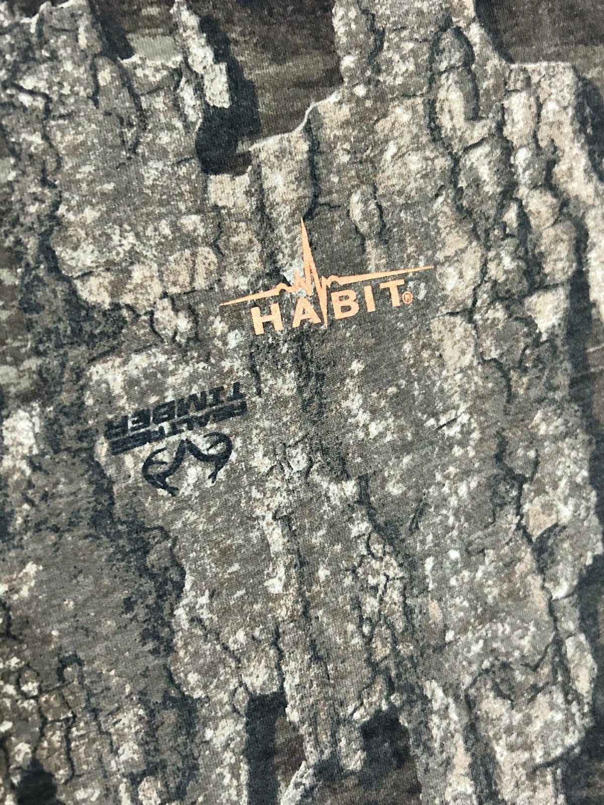 Habit Realtree Timber Camo Performance T-Shirt 2XL Stretch Hunting Short Sleeve gallery