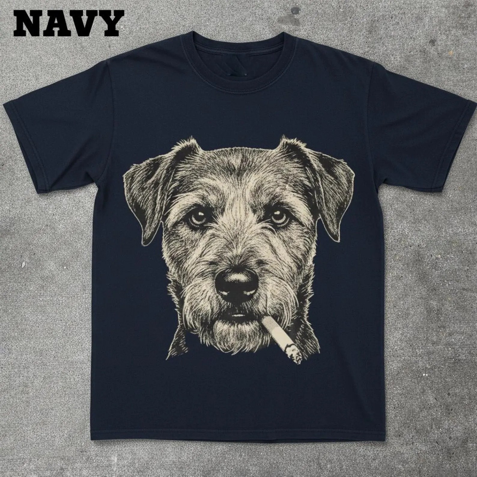 Funny Dog Smoking Shirt, Vintage Grunge Meme Graphic T-Shirt
