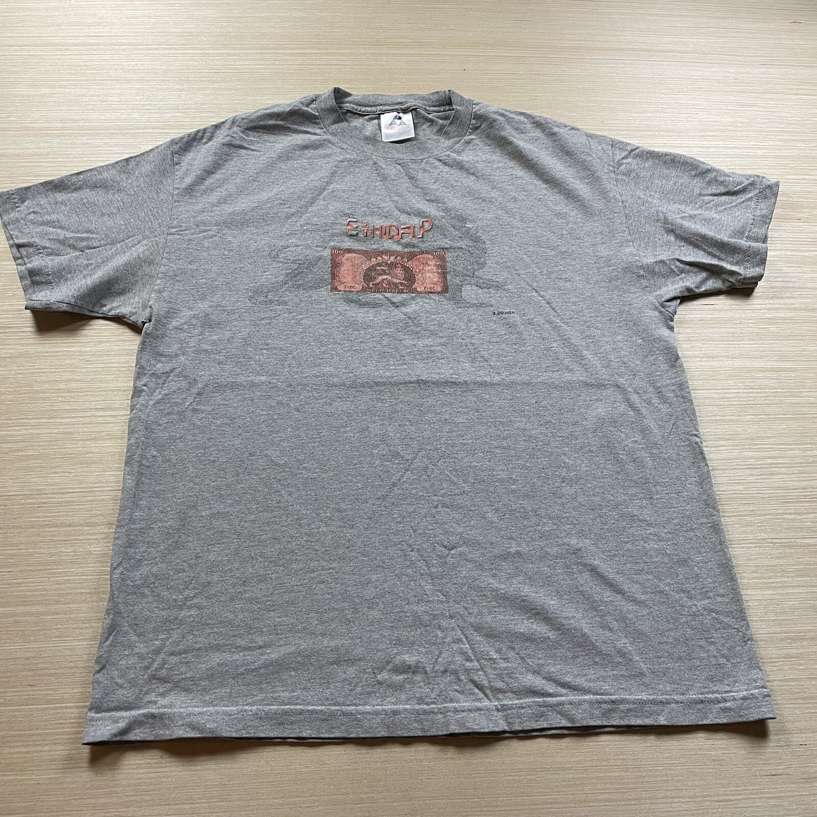 Vintage 90s Ethiopia Currency Money T Shirt XL Souvenir gallery