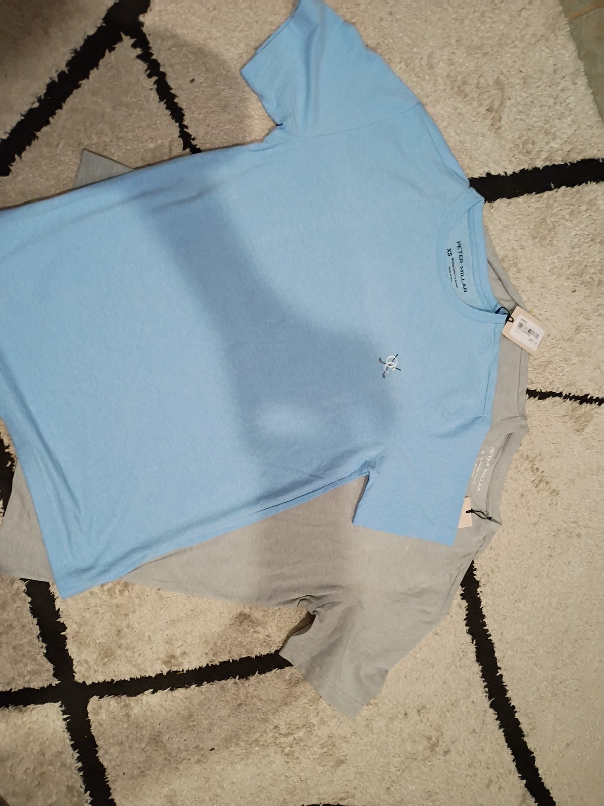 Peter Millard T-shirts Size X S And S Blue And Gray Stretchable Pima Cotton gallery