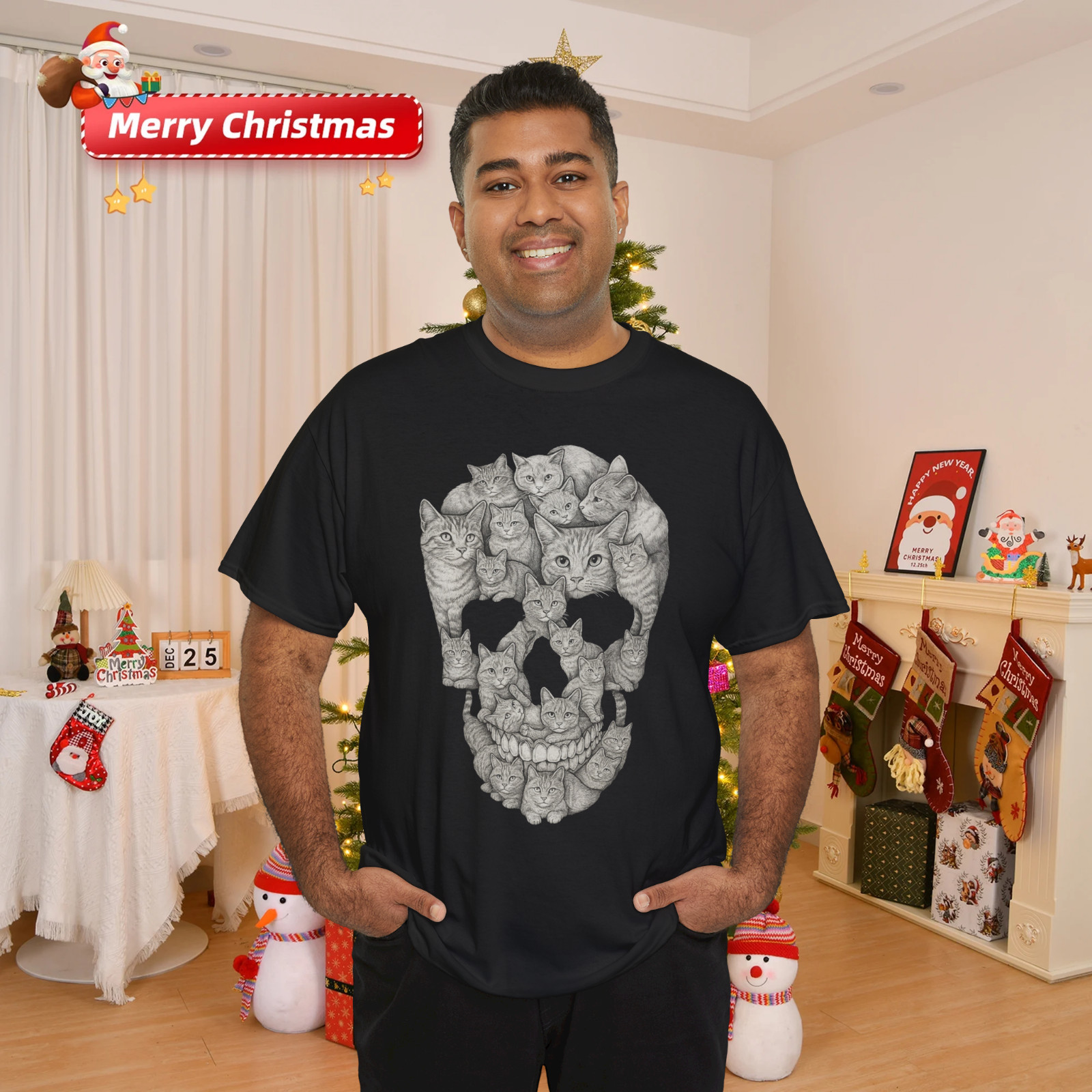 Cute Cats Skull T-Shirt gallery