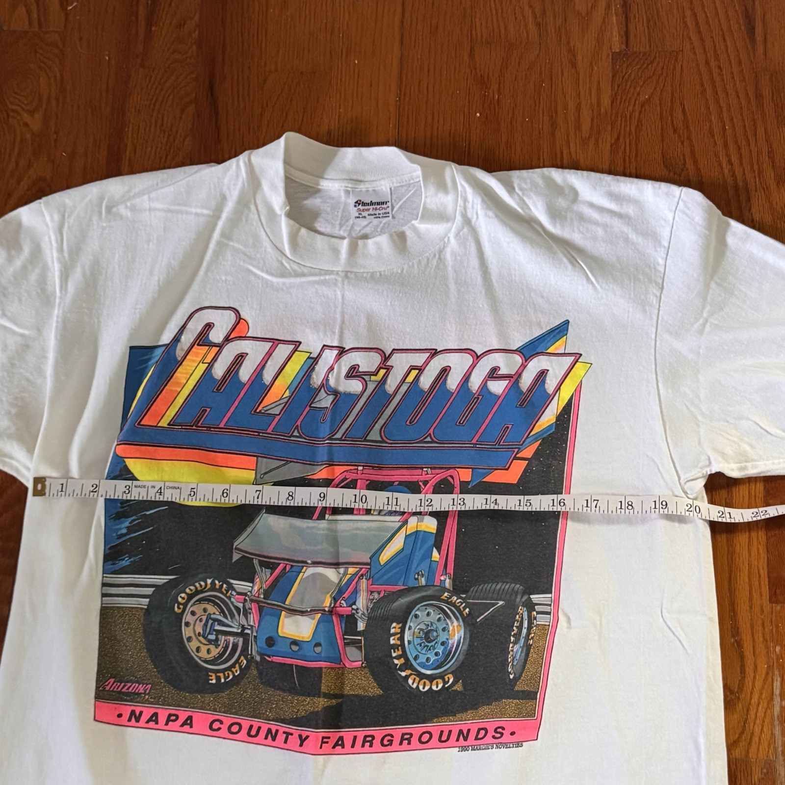 Vintage 1990s Calistoga Speedway Napa County Sprint Car T Shirt Fits Sz Large gallery