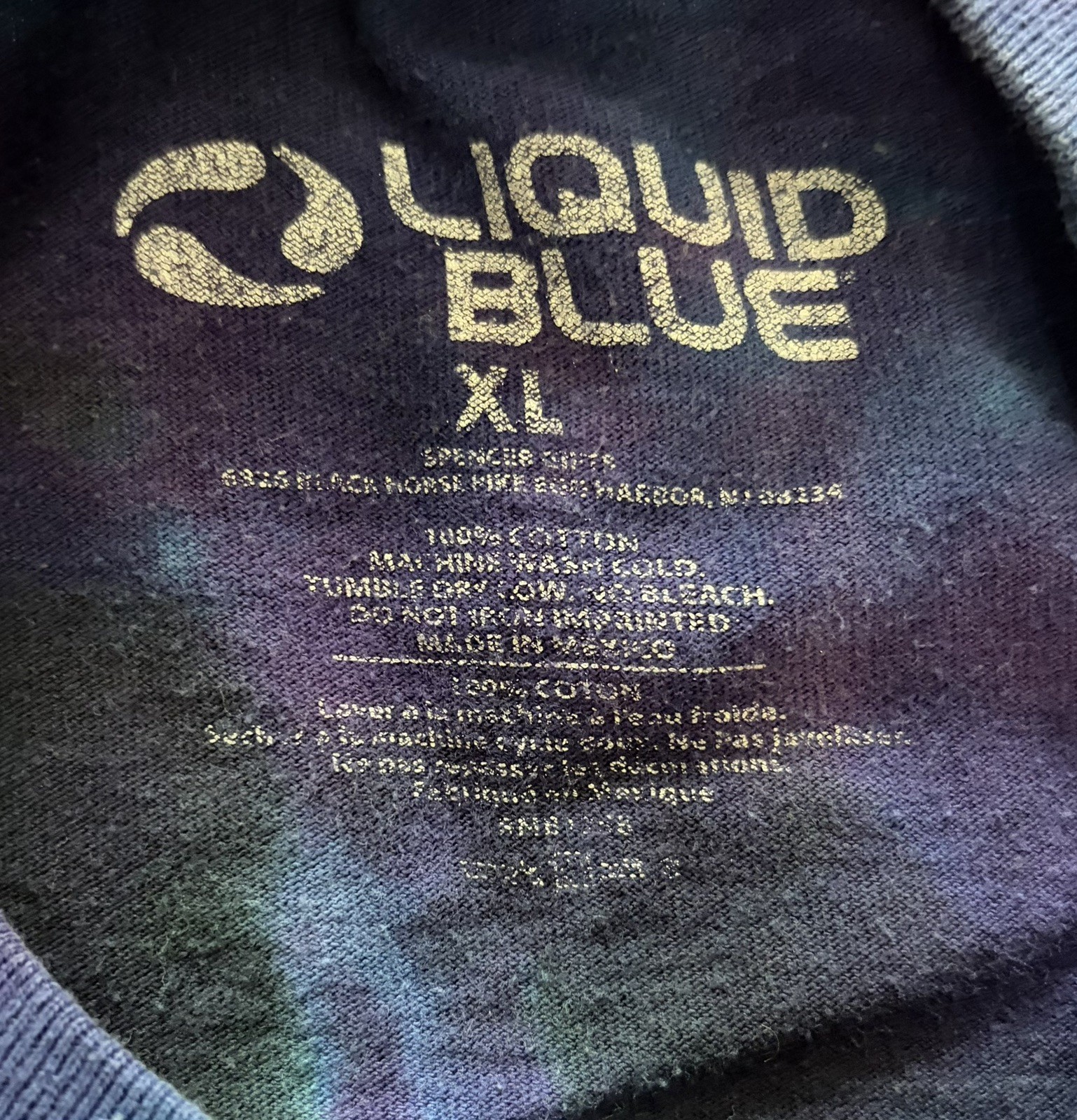 Liquid Blue Shirt Alice in Wonderland Men’s Blue XL Cheshire Cat Tie Dye gallery