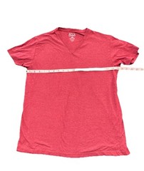 Fresh Clean Tees Mens Tee Shirt Size Medium V Neck Heathered Red