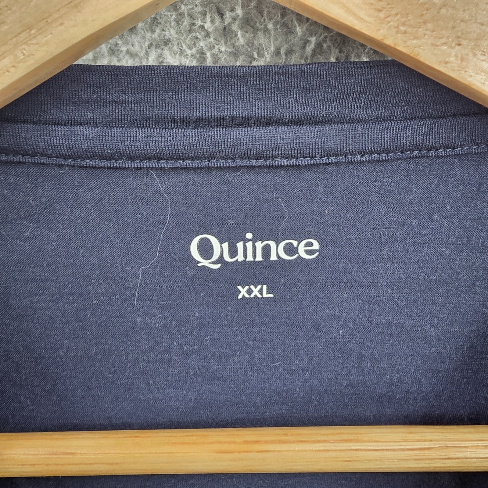 Quince Shirt Mens 2XL Blue Merino Wool V Neck Base Layer gallery