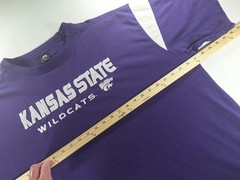 Vintage Pro Player K-State Wildcats T-Shirt Mens 2XL Purple White Striped KSU