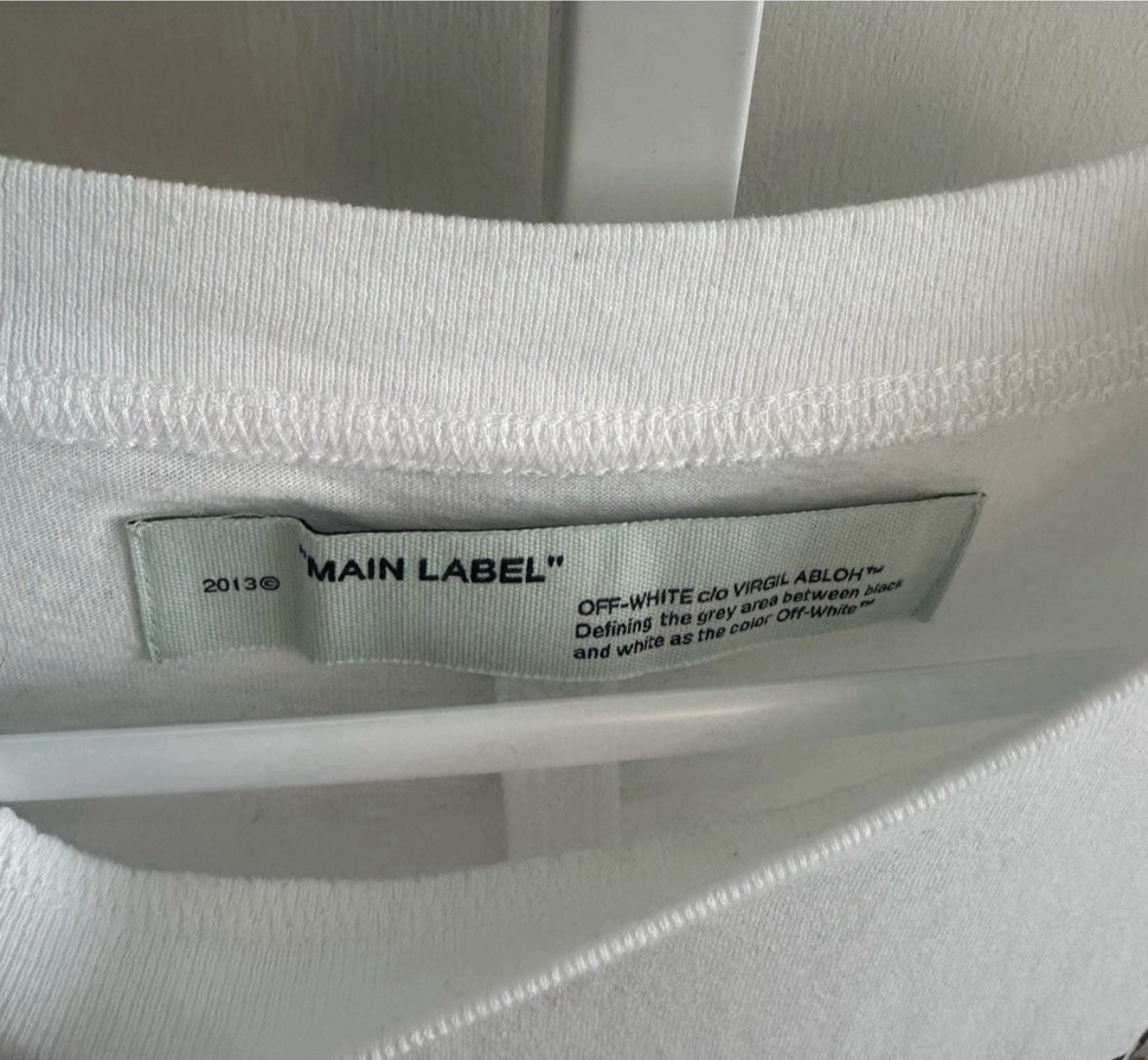 Off-White White & Gold Oversized T-Shirt, in Product Bag, Size XS NWOT gallery