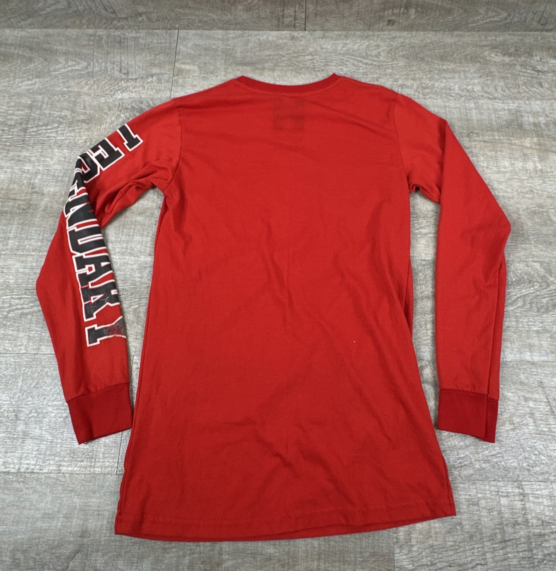 Legend Hustle Bear Graphic T-Shirt Men's Size S Red Long Sleeve Crew Neck gallery