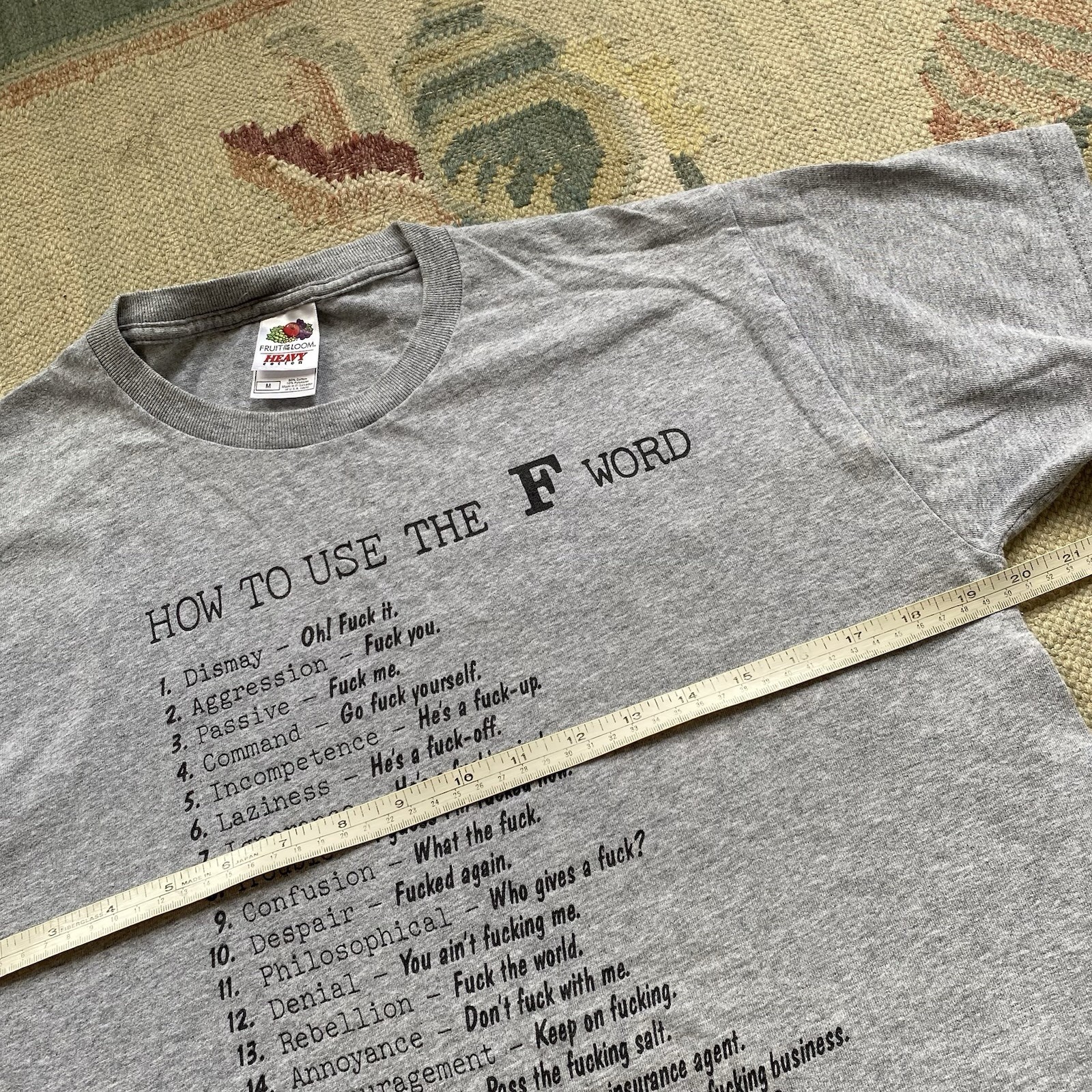 Vintage Y2K How to Use The F Word T Shirt Medium Older Brother Core Profanity gallery
