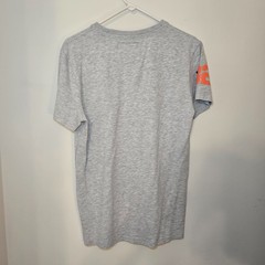 Superdry Premium Black Label Goods T-Shirt Mens Medium Heather Gray Navy Orange