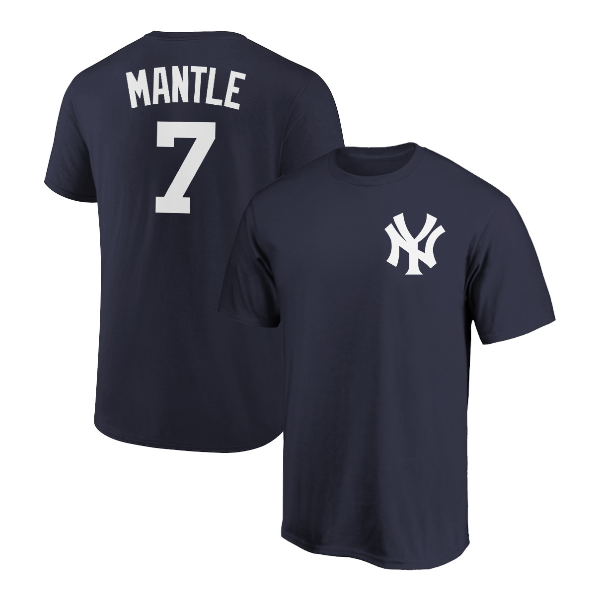 Mickey Mantle T-Shirt New York Yankees Player Name and Number Soft Jersey Tee gallery