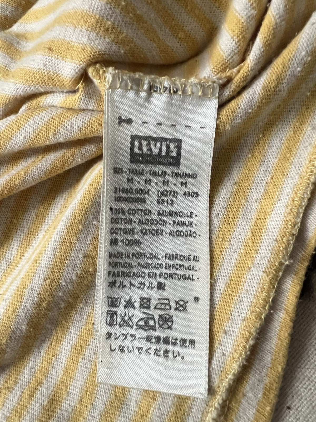 LVC Levi's Vintage Clothing T-Shirt M 60s Casuals Yellow Stripe Ringer Neck 2012 gallery
