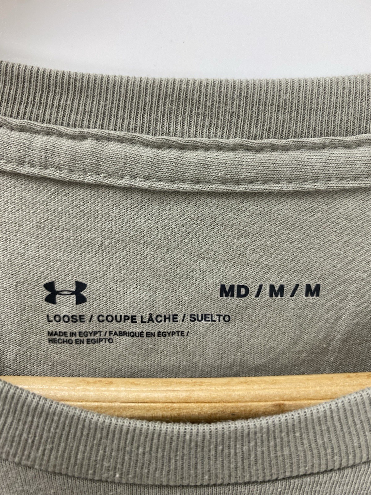 Under Armour Green/Gray Graphic Logo Crew Neck Short Sleeve Loose Tee Men M gallery