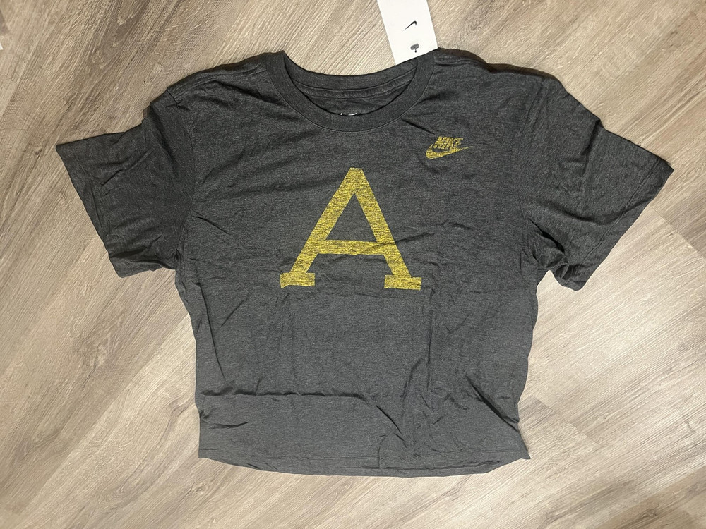 Nike Mens TriBlend SS Tee College Brands Black Heather w yellow graphic, XL