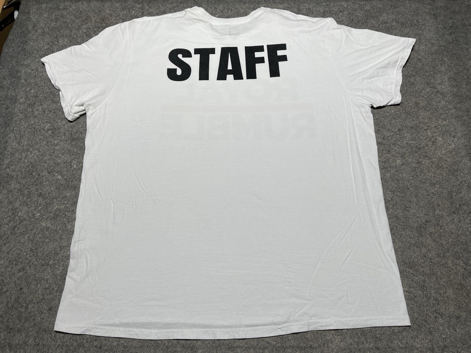 WWE ROYAL RUMBLE Staff White Wrestling Employee 2XL Cage Ring Hi Flying Shirt gallery