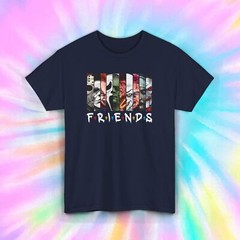 Horror Friends Collage T-Shirt S-5XL Scary Movie Characters Graphic Tee