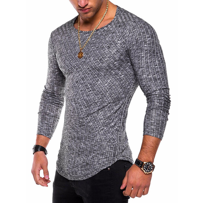 Men Shaper Workout Training Muscle Fitness Activewear Long Sleeve Tee Shirt gallery
