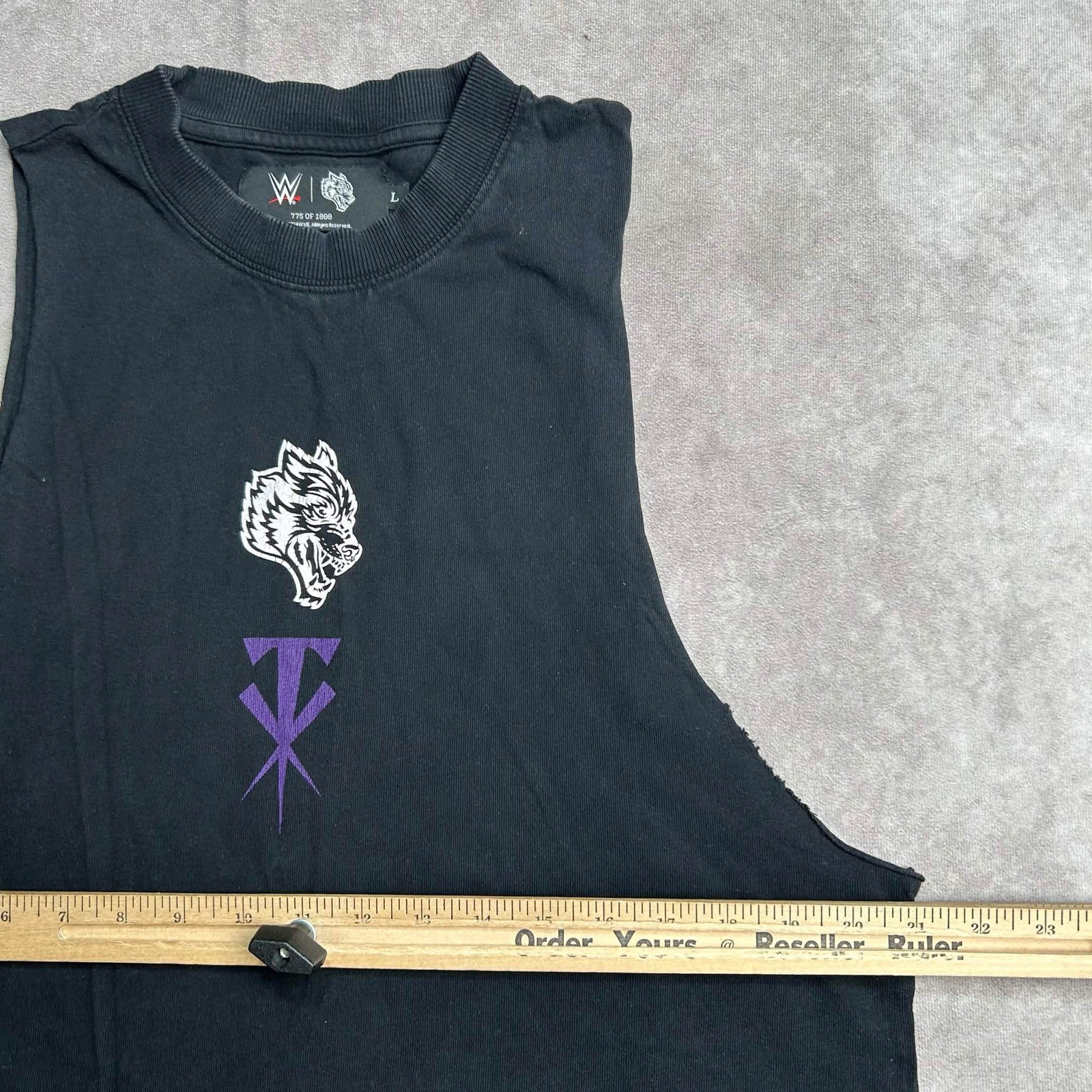 WWE Darc Sport Undertaker Men's L Muscle Tank Top Black Limited Edition Cut Off* gallery
