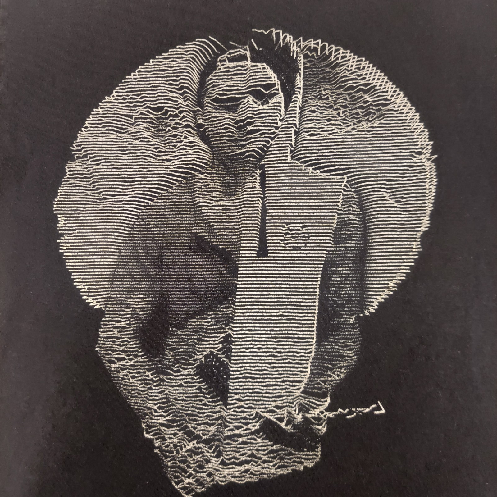 Vintage 2000s Y2K Peter Saville Joy Division Unknown Pleasures Type Mens Medium gallery