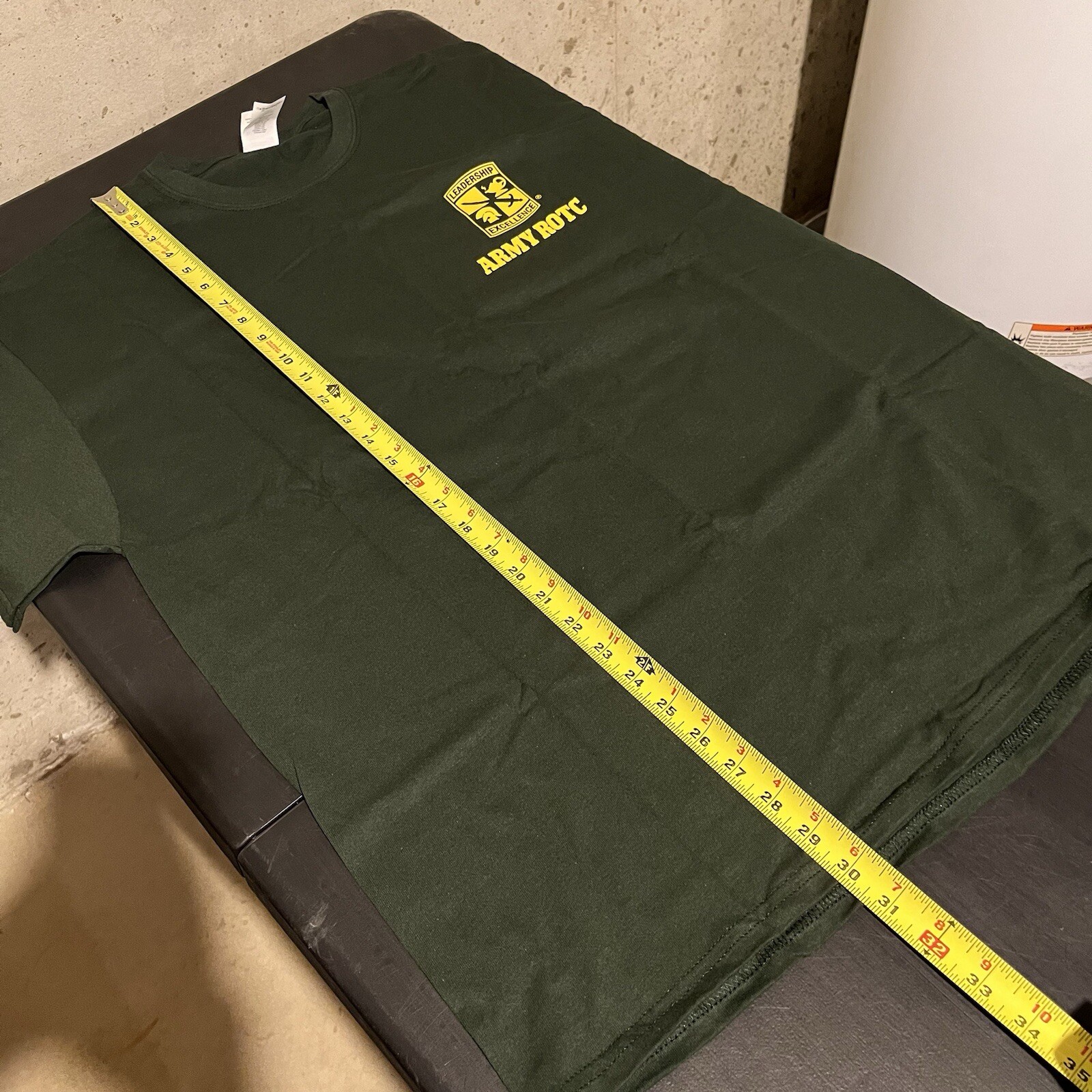 Army ROTC Men Leadership Excellence Crest Logo Dark Green T-Shirt Size XL NEW gallery