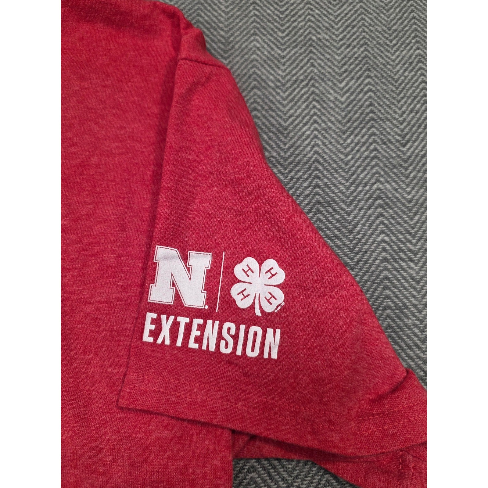 Port & Company Big Red Camp 2022 Nebraska 4-H T-Shirt XL Heather Red Graphic Tee gallery