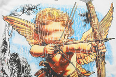 Mixed Emotion White “Angel” Rhinestone Tee Premium Cotton Graphic Shirt