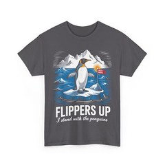 Penguin Tariffs T-shirt, Flippers Up I Stand With Penguins Funny Shirt