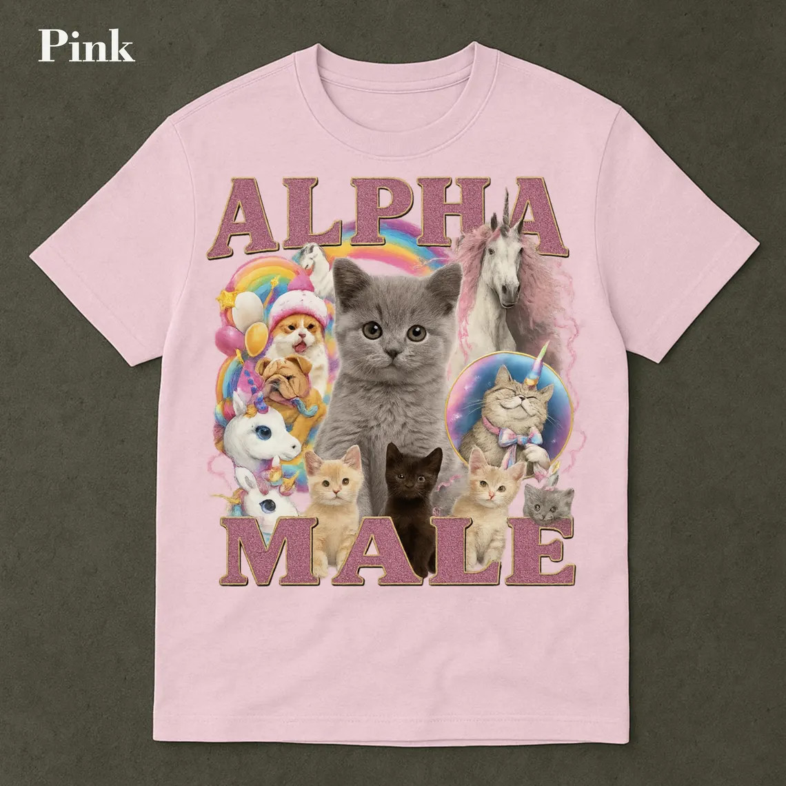 Alpha Male Funny Kitten Shirt, Funny Cat Meme Shirt, Boyfriend Gift,Cat Lover gallery