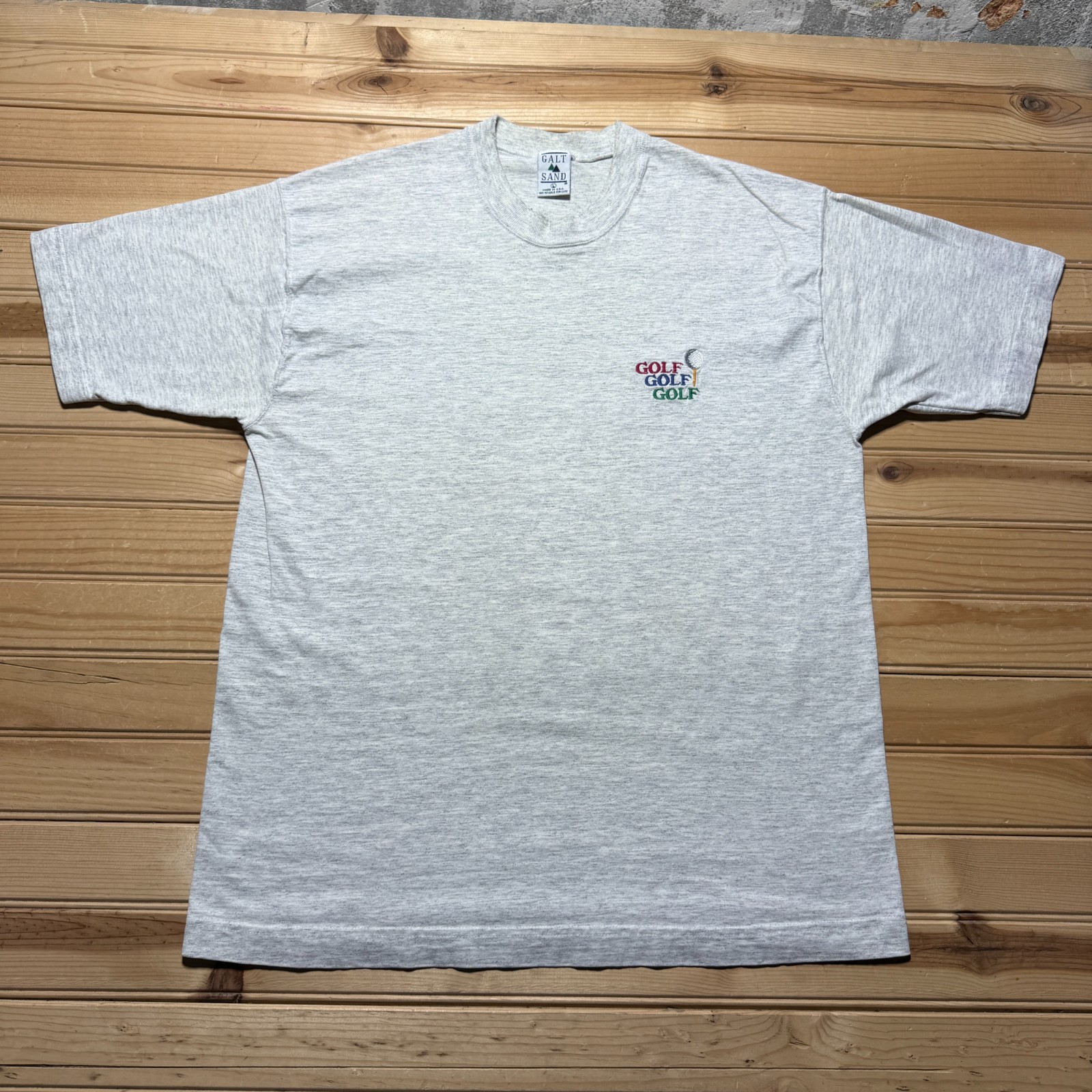 Vintage 90s Galt Sand Golf Sports Embroidered Heather T-Shirt USA Made – Large