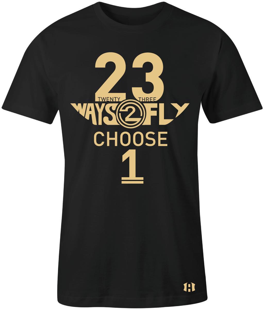 “23 Ways 2 Fly” T-SHIRT to Match Air Retro 14 “DMP Pack”