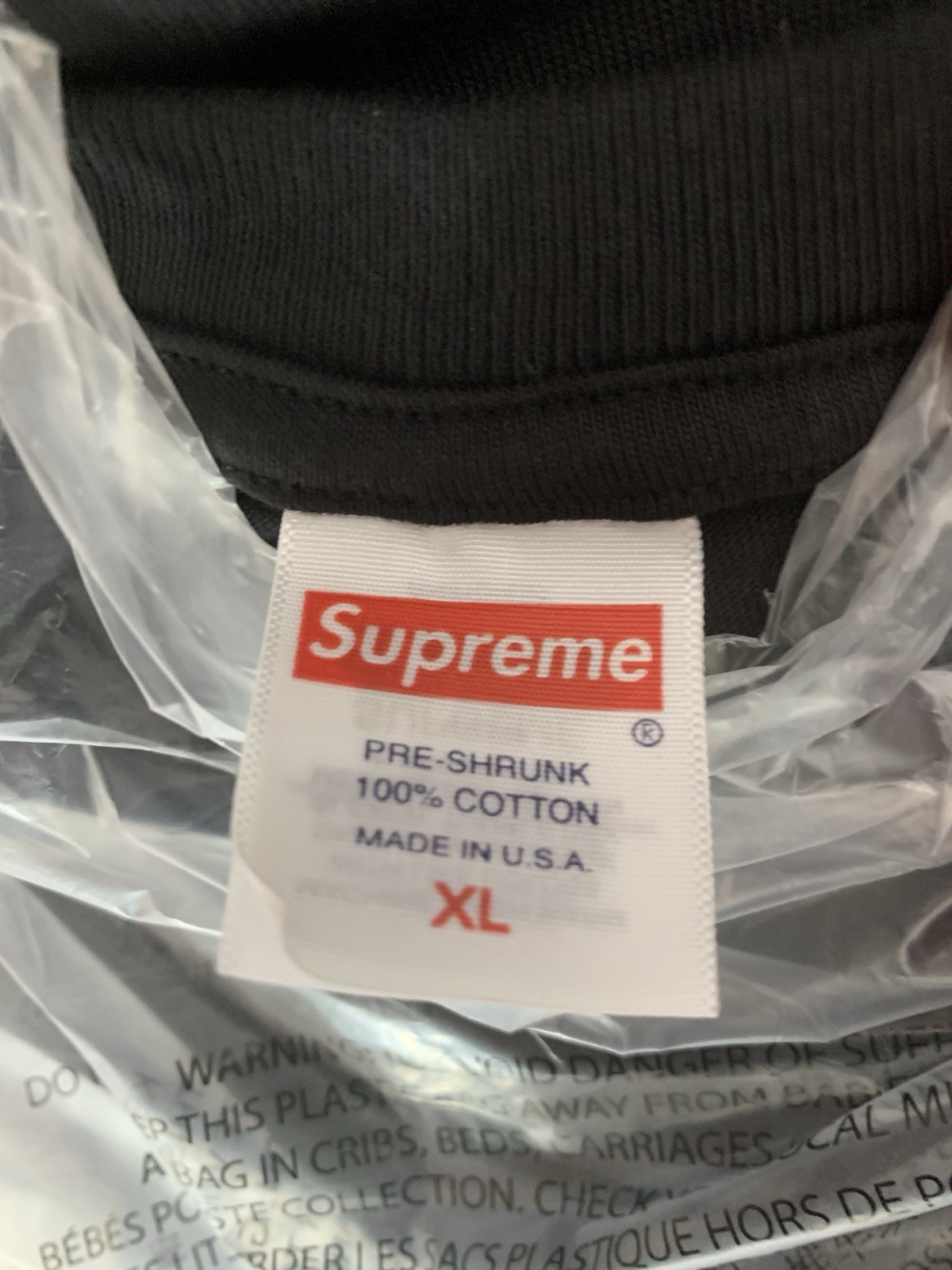 Supreme Standard Tee 'Black' Size XL SS24 Brand New Authentic Ships Fast gallery