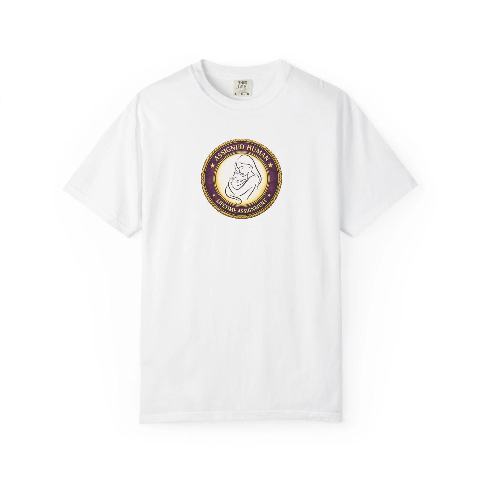 Assigned Human Lifetime Assignment T Shirt Funny Cat Lover Seal Unisex Tee gallery