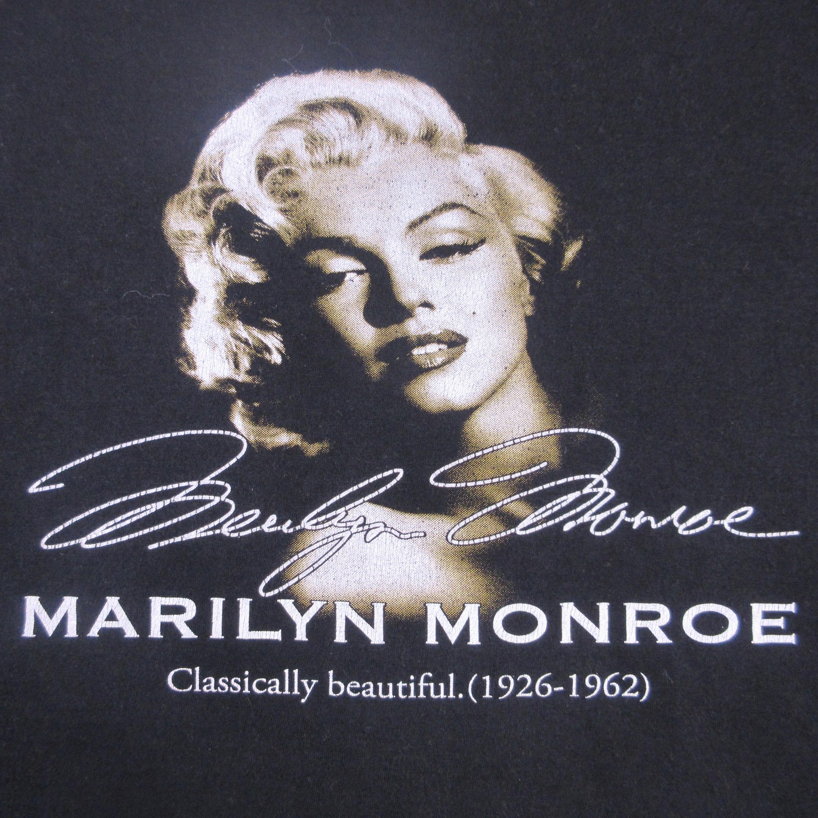 Vintage The Roxx Shirt Mens 2XL Black Marilyn Monroe Double Sided Tee 90s gallery