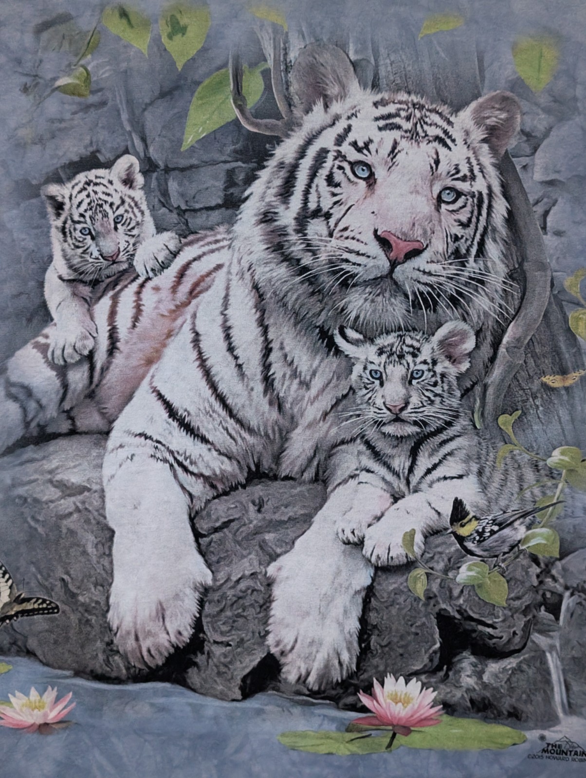 The Mountain Mens T-shirt Blue “White Tiger Of Bengal Cubs Retired Logo XL #6107