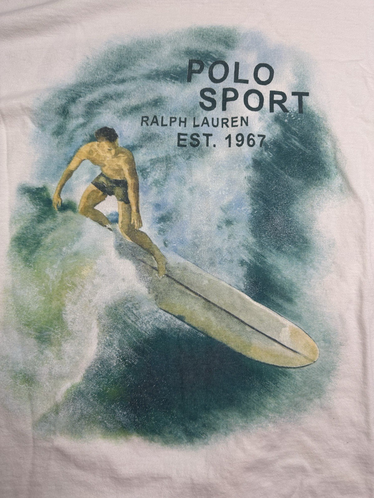 VTG 90s POLO SPORT RALPH LAUREN SURFING SPORTSMAN T-SHIRT Sz XXL RARE USA Made gallery
