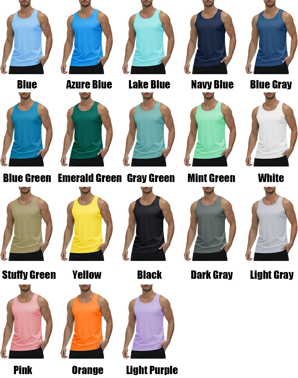 Men's Tank Tops Sleeveless Muscle Tee Gym Bodybuilding Athletic Workout Casual T gallery